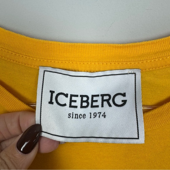 ICEBERG | Blah Blah Mickey Face Yellow Graphic T-Shirt Men’s Size Large - Picture 9 of 14